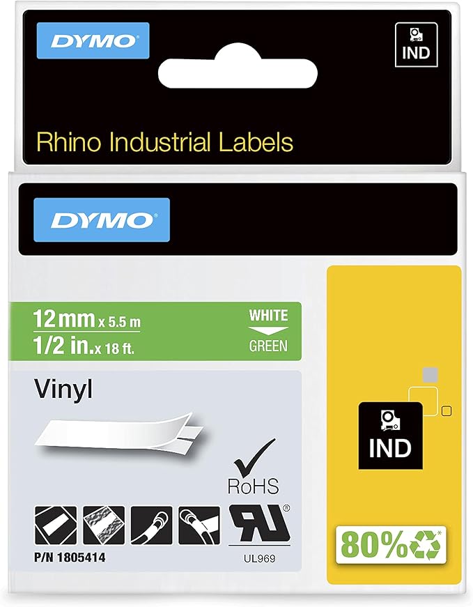 Taśma Dymo plastikowa 12 mm x 4 m - S0721560 - 59422 biała
