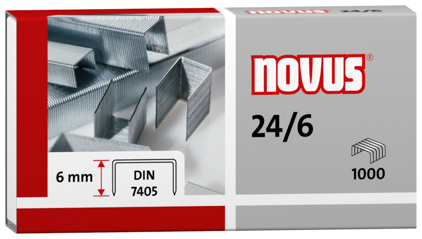 Zszywki 24/6 (1000) Novus galwanizowane