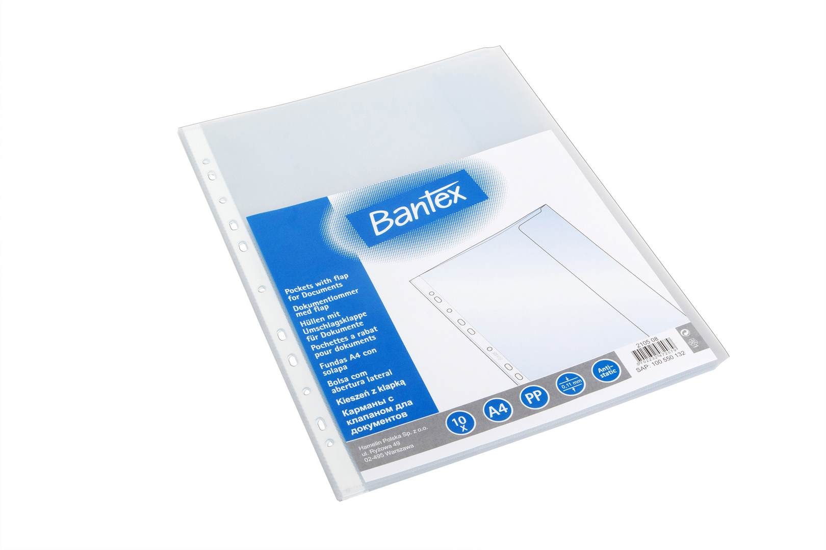 Koszulka groszkowa z klapką A4/10 110mic Bantex