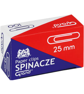 Spinacze 25mm 100szt. Grand 110-1658 okrągłe