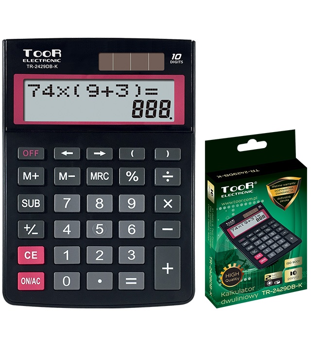 Kalkulator dwuliniowy TR2429DB-K Toor