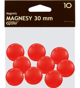 Magnes 30 mm Grand 1szt. czerwony