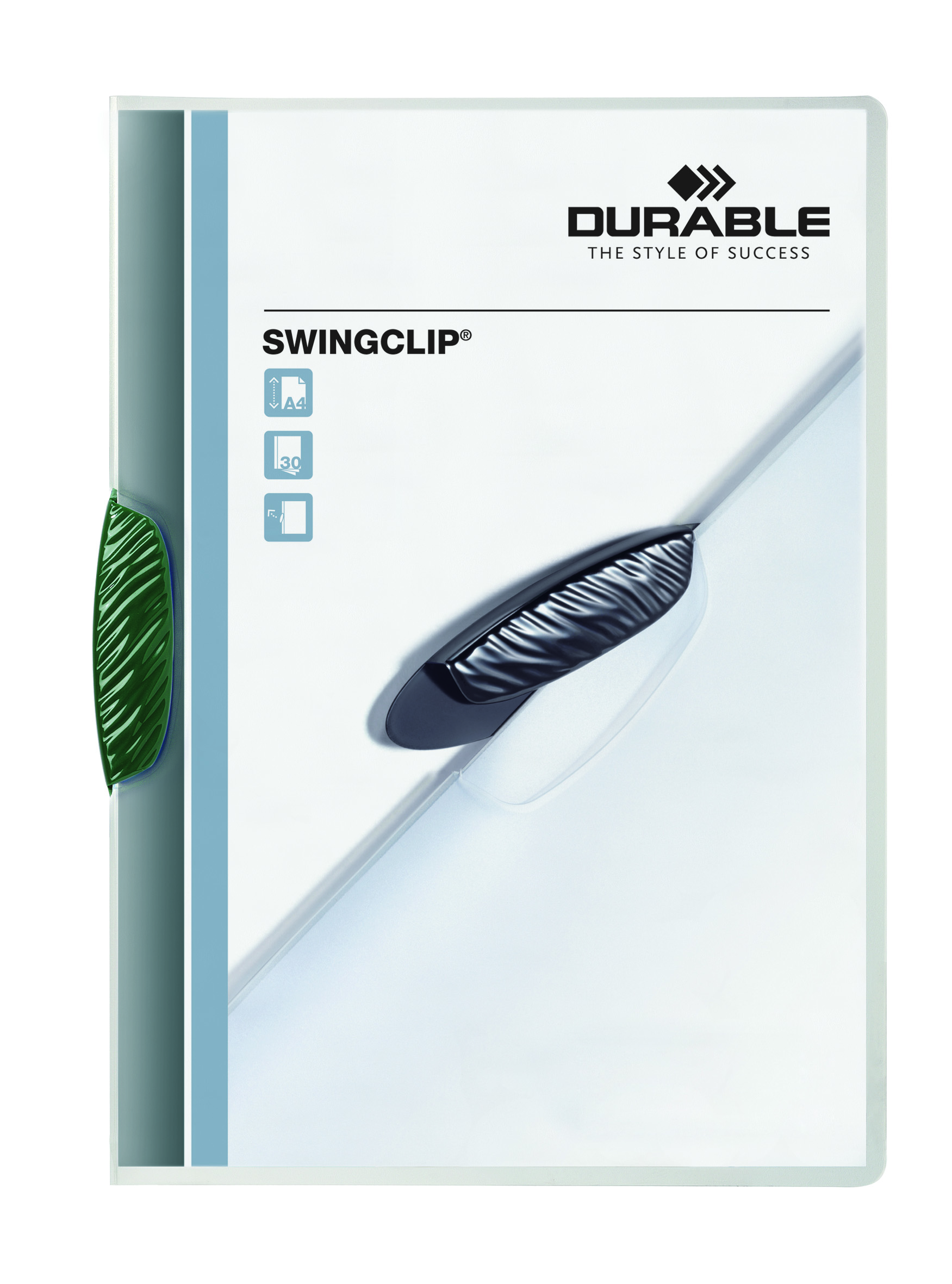 Skoroszyt zaciskowy A4/30k. Durable SWINGCLIP zielony