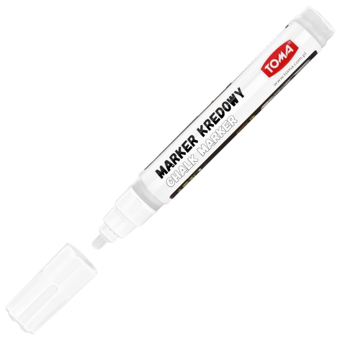 Marker kredowy Toma TO-292 biały 4,5mm