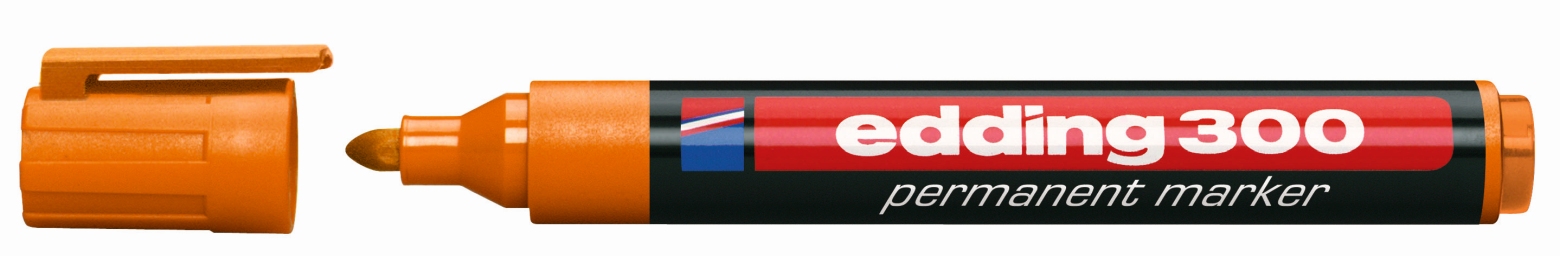 Marker permanentny Edding 300 pomarańczowy okrągły