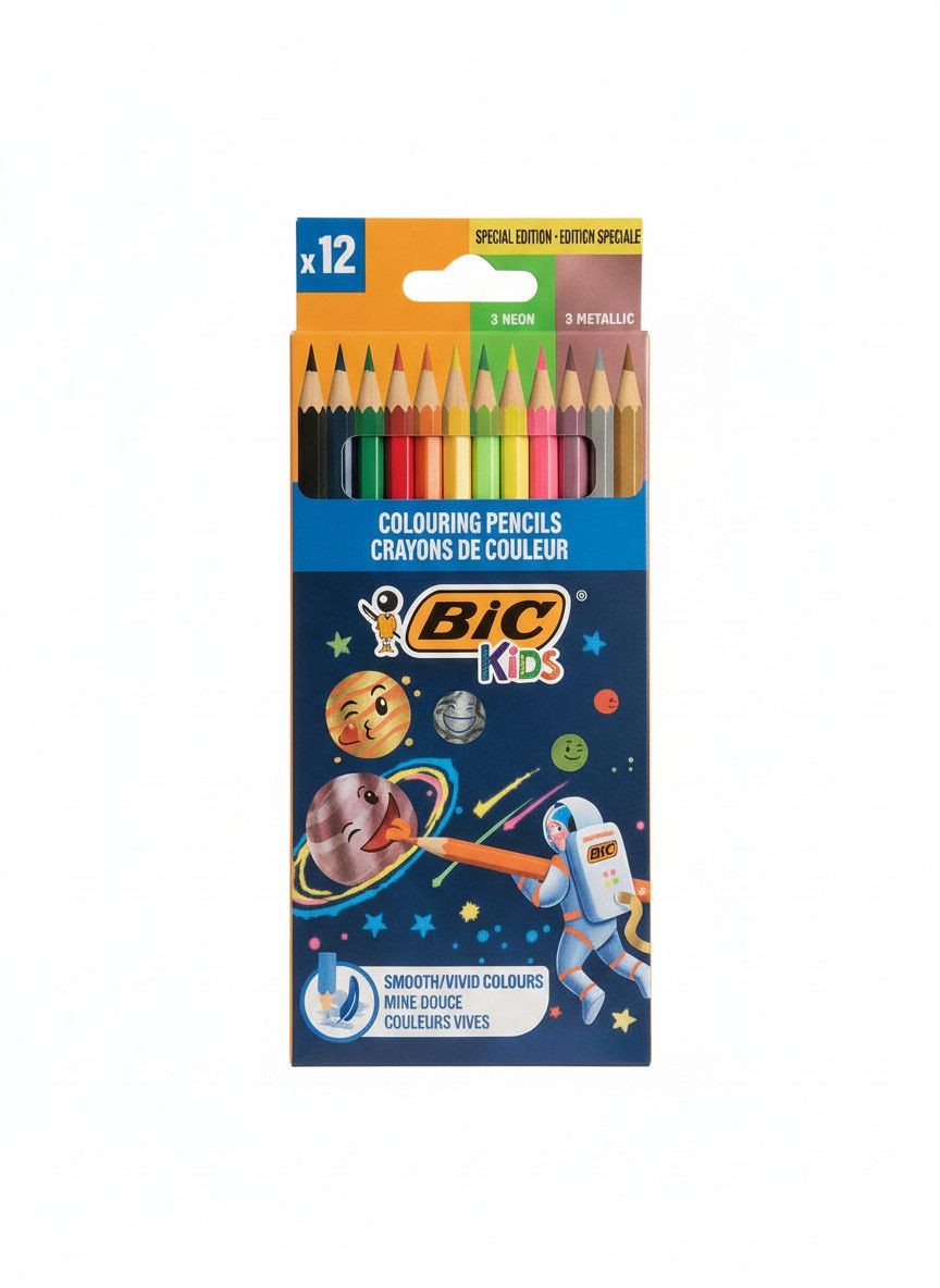 Kredki drewniane Eco Smooth 12kol 301839 Bic