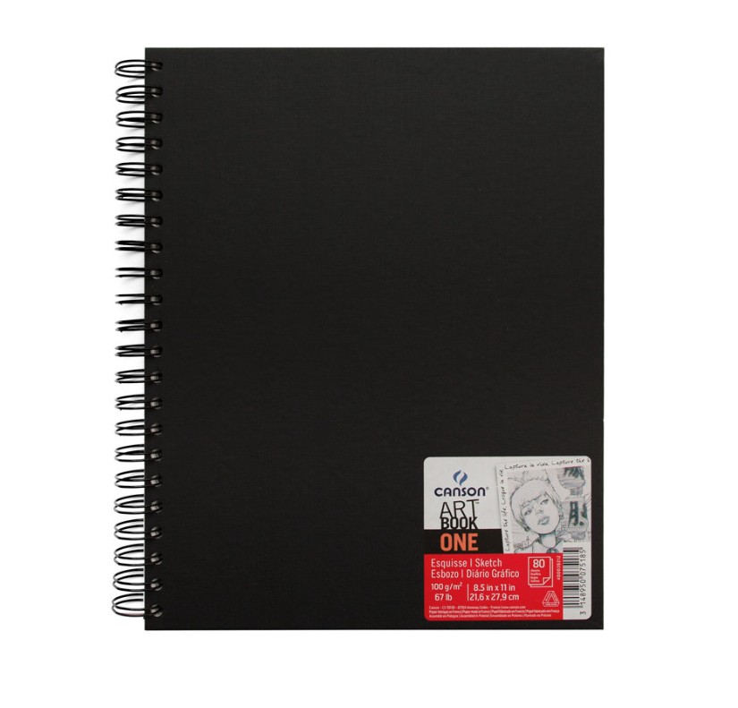 Szkicownik na spirali Artbook One 21,6x27,9 100g 80k 400110292 Canson