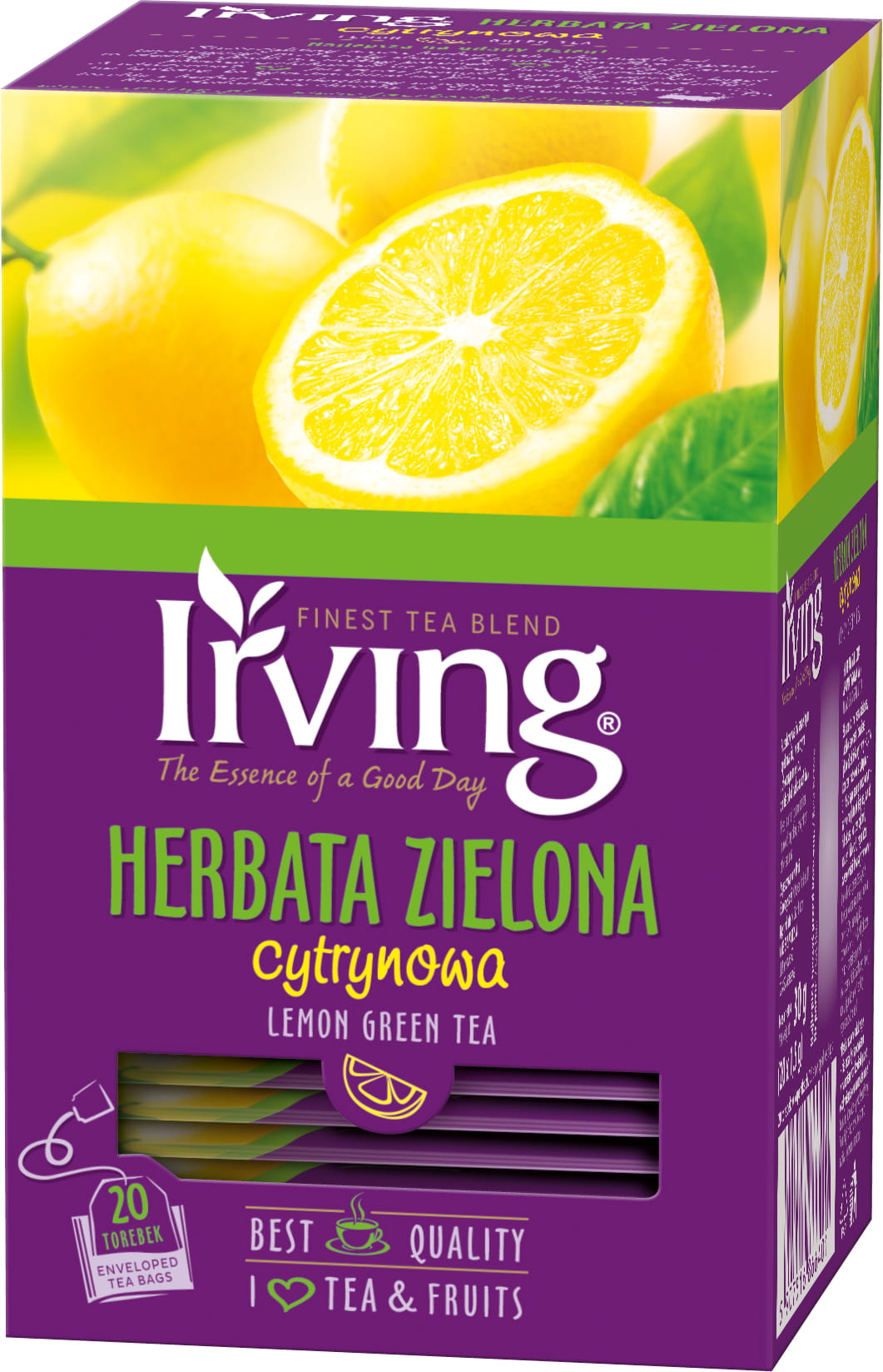 Herbata Irving zielona cytryna 20 torebek