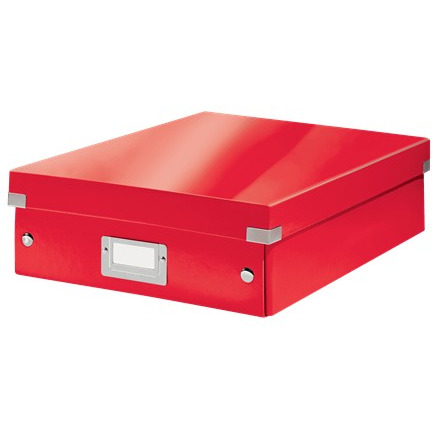 Pudełko z przegródkami Leitz Click&Store WOW średnie czerwone 60580026