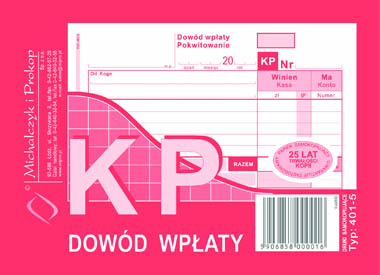 Dowód wpłaty KP MiP 401-5 A6