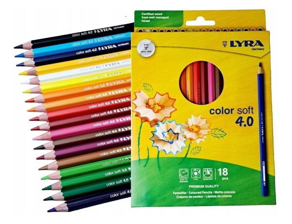 Kredki LYRA COLOR SOFT 18kol 2421180 Fila