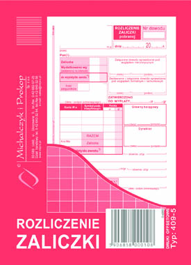 Rozliczenie zaliczki MiP 409-5 A6