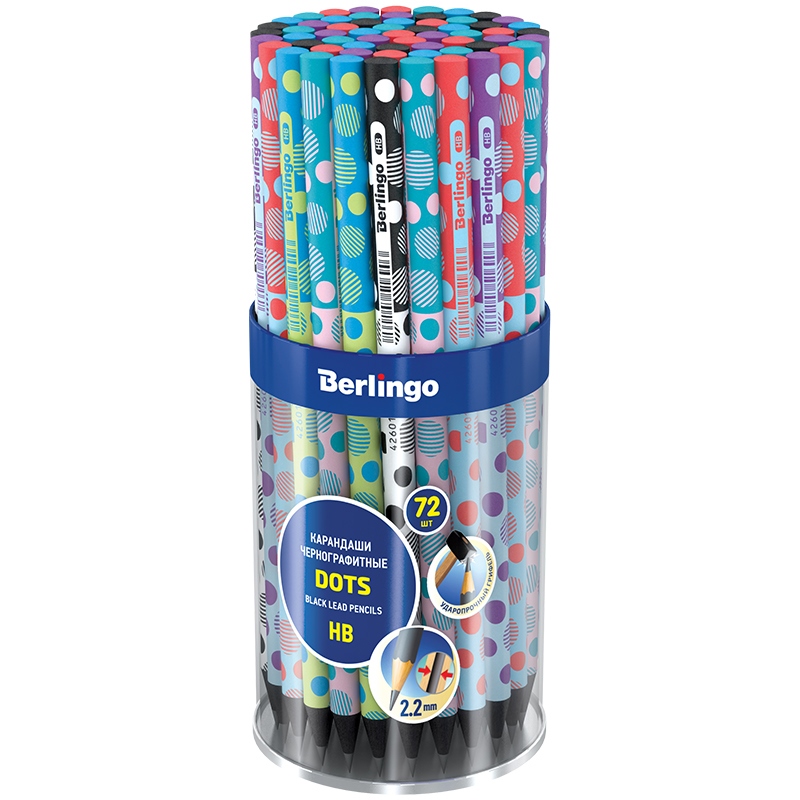 Ołówek z czarnego drewna Dots Berlingo