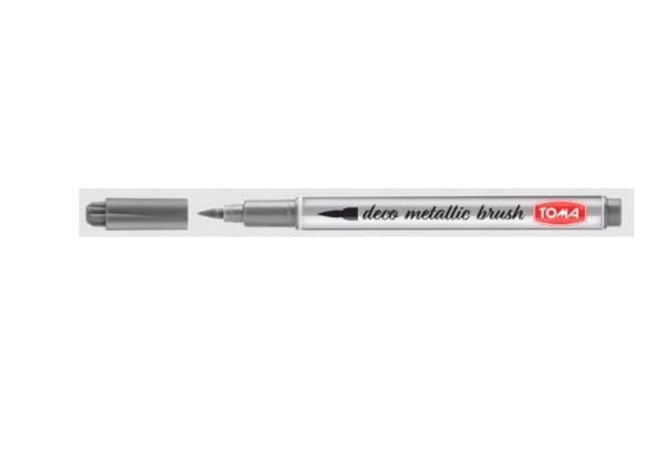 Marker Decorite Brush srebrny AR-035MET- 98  Toma