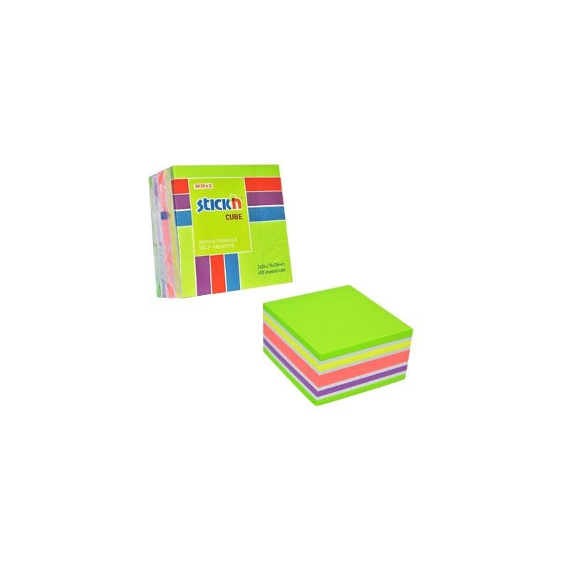 Kostka samoprzylepna 76x76 400k. mix kolorów neonowych Stick"N