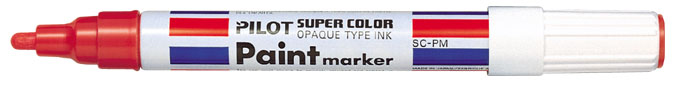Marker olejny M czerwony Pilot