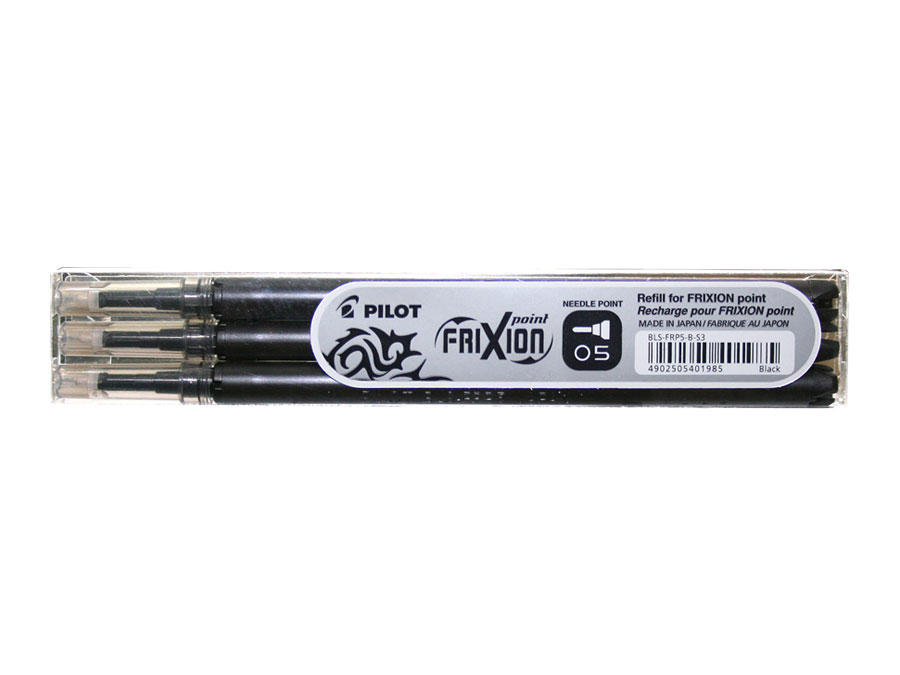 Wkład Frixion Point 0,5 mm. czarny (3 szt.) Pilot