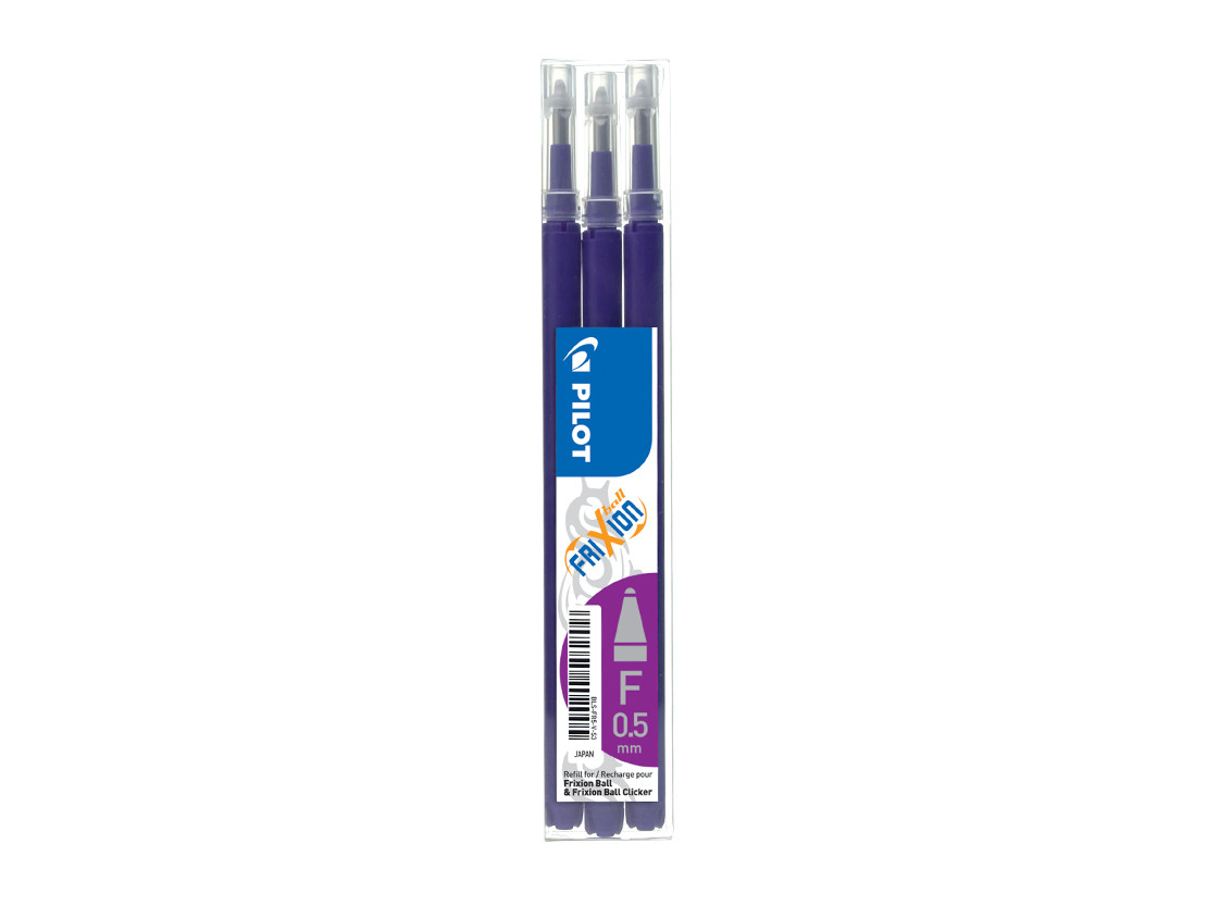 Wkład Frixion Clicker wymazywalny 0,5mm fioletowy 3szt. Pilot