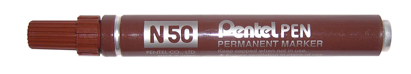 Marker permanentny Pentel N50 brązowy