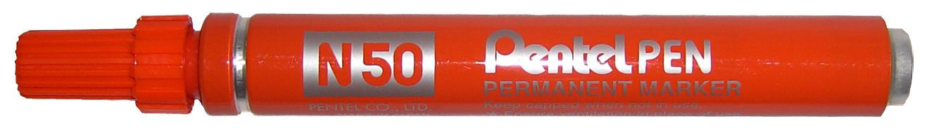 Marker permanentny Pentel N50 pomarańczowy