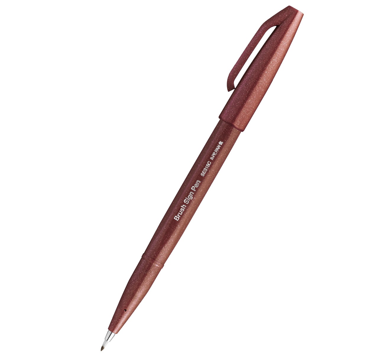 Pisak Brush Sign Pen SES15-E Pentel brązowy