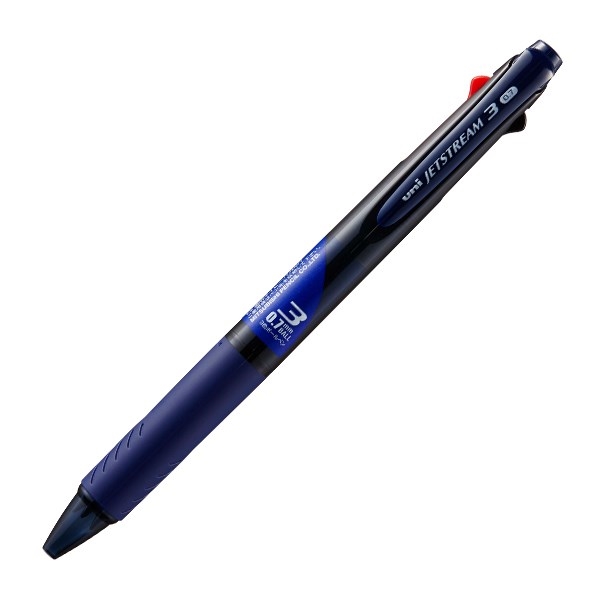 Długopis z 3 wkładami granatowy  (nieb+czar+czerw) UNI