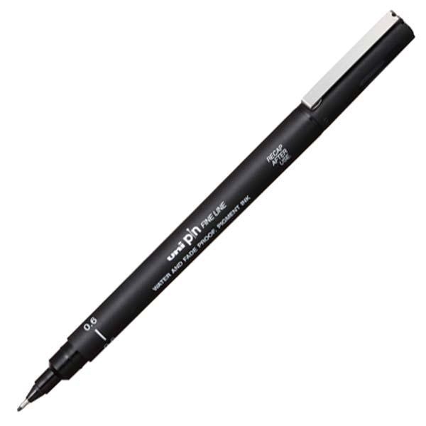 Cienkopis kreślarski Uni 0,6mm czarny