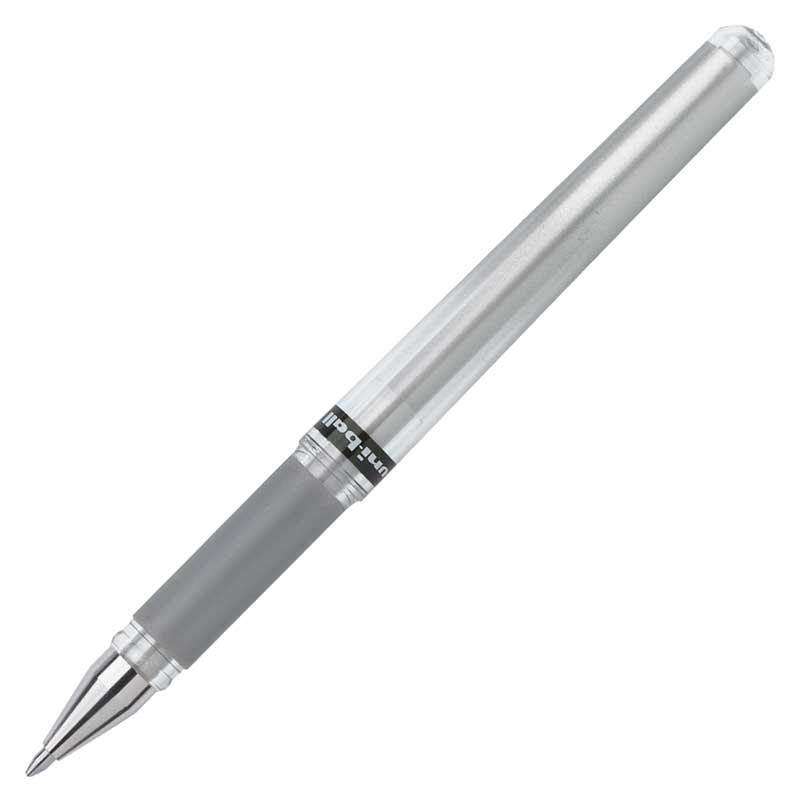 Pióro żelowe Uni UM-153 srebrne