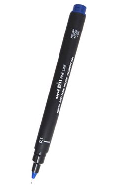 Cienkopis kreślarski Uni 0,1mm niebieski