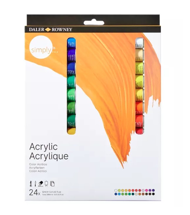 Farba akrylylowa Simply Acrylic 24x12ml  FILA 126500024