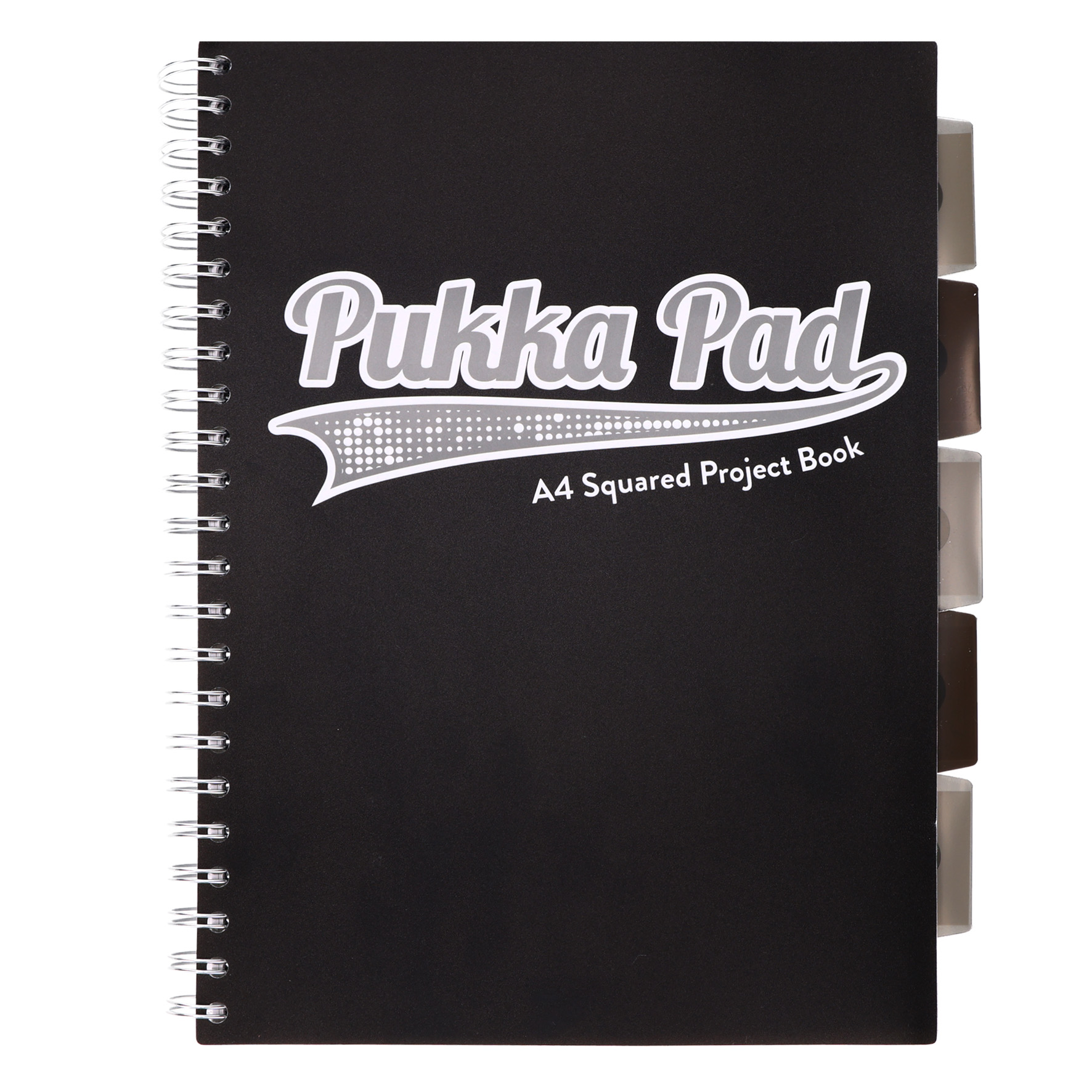 Kołozeszyt A4/100k. kr Project Book Black&Grey 80g czarny Pukka Pad