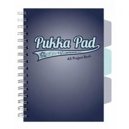Kołozeszyt A5/100k. kratka Project Book Navy granatowy Pukka Pad