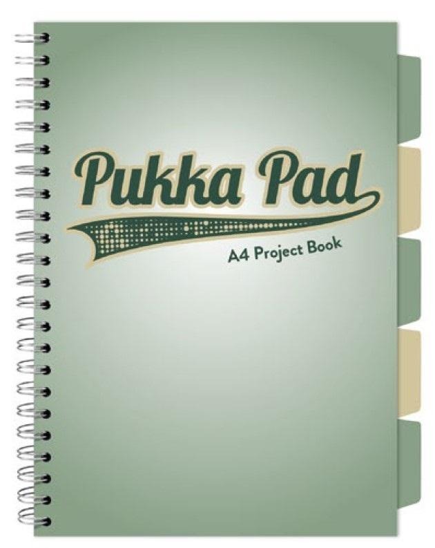 Kołozeszyt A4/100k. kr Project Book Sage 80g Pukka Pad