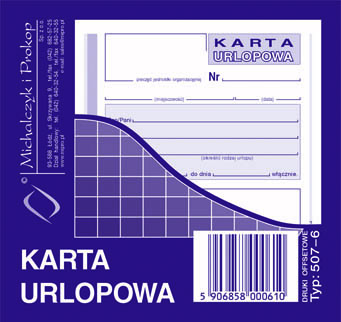 Karta urlopowa MiP 507-6 A6