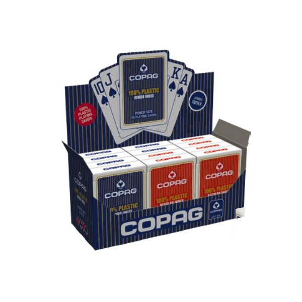 Karty do gry Copag 100% Plastic Poker size 55 listków Jumbo (344)