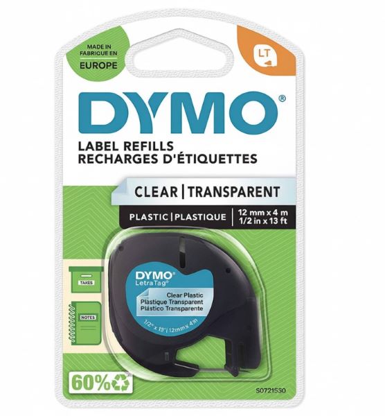 Tasma Dymo 12mmx4m plast. przezr. 12268 - SO721540