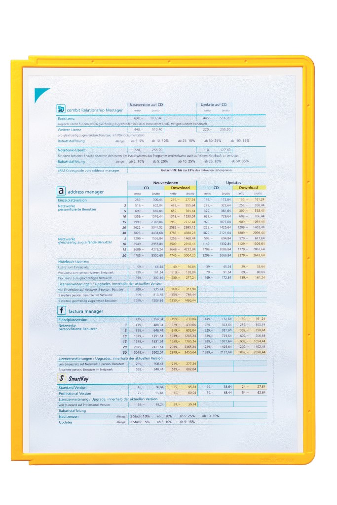 Panel informacyjny Durable Sherpa 5606 żółty