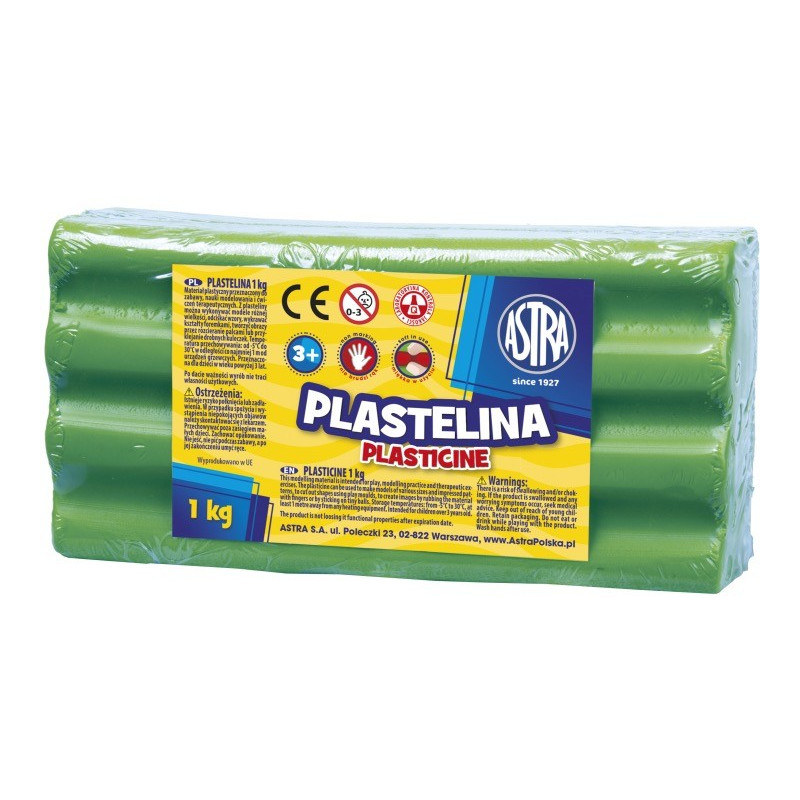 Plastelina Astra 1 kg zielona jasna