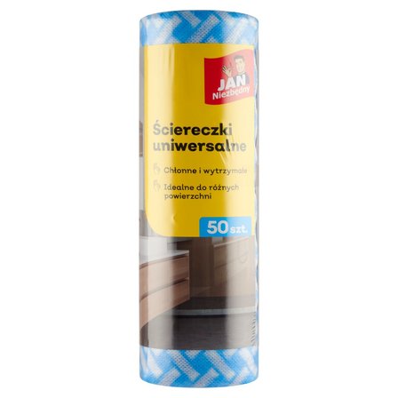 Ściereczki na rolce kolor. 50szt. Jan Niezbędny