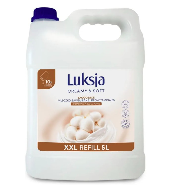 Mydło w płynie Luksja bawełna -  zapas 5L