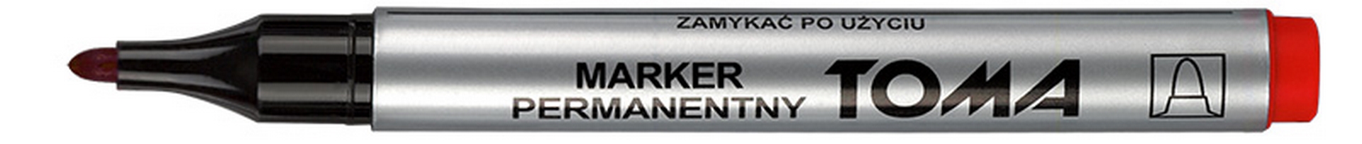 Marker permanentny Toma TO-090 okrągły czerwony