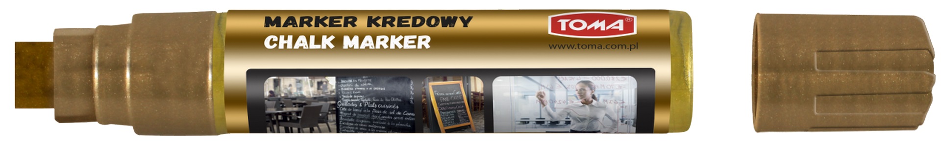 Marker kredowy TO-290 Toma złoty/ srebrny