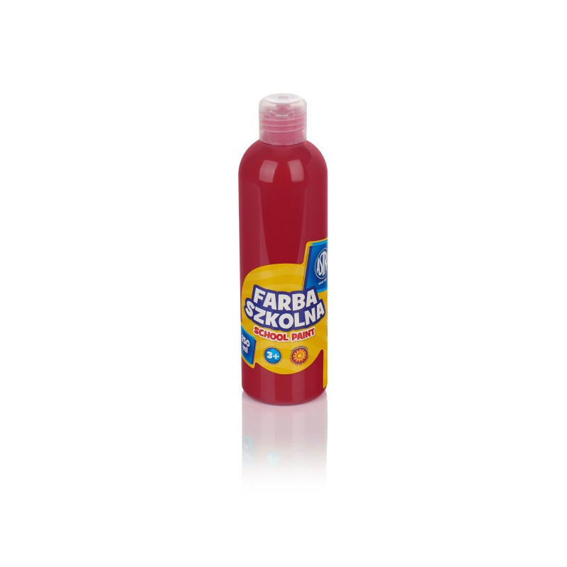 Farba szkolna Astra 500 ml czerwona ciemna