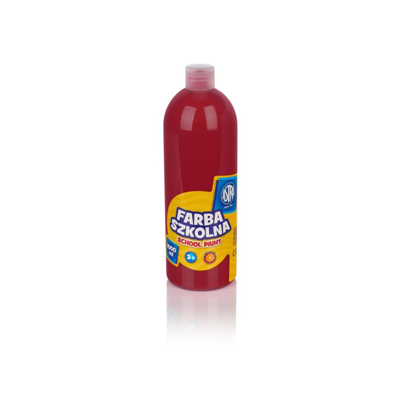 Farb szkolna Astra 1000 ml ciemna czerwona