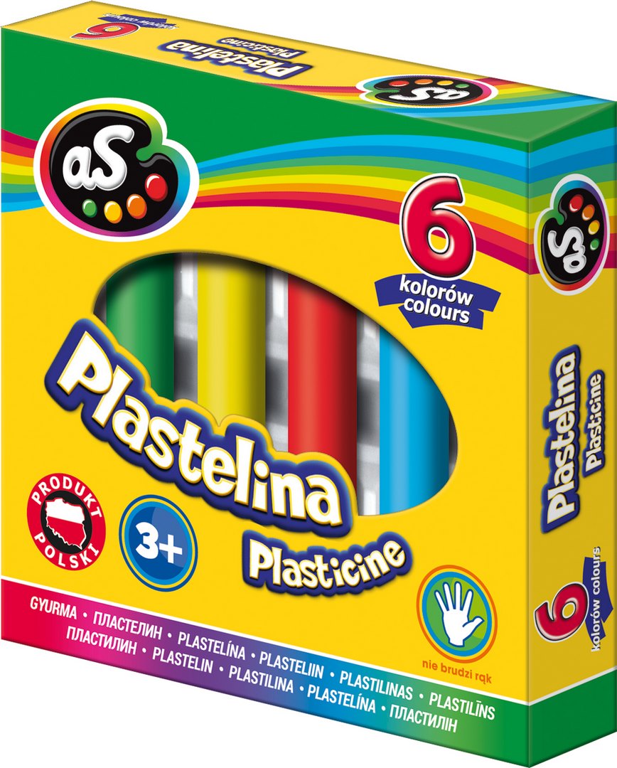 Plastelina szkolna AS 6 kolorów