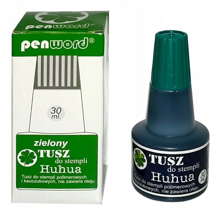 Tusz do stempli 30ml zielony Polsirhurt