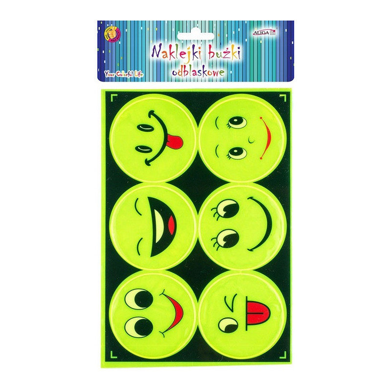 Naklejki buźki NKB-5824 odblaskowe śr. 7cm (6) ALIGA