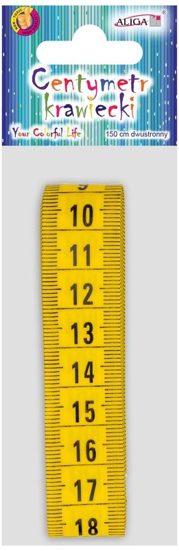 Centymetr krawiecki CK-8695 dwustronny 150cm x 2 cm Aliga