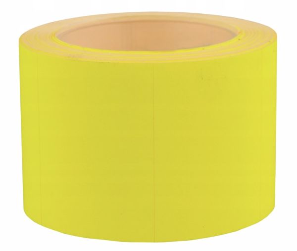Naklejka cenowa "D" (5) bez nadruku fluor żółta 40x30 Kal-Pack