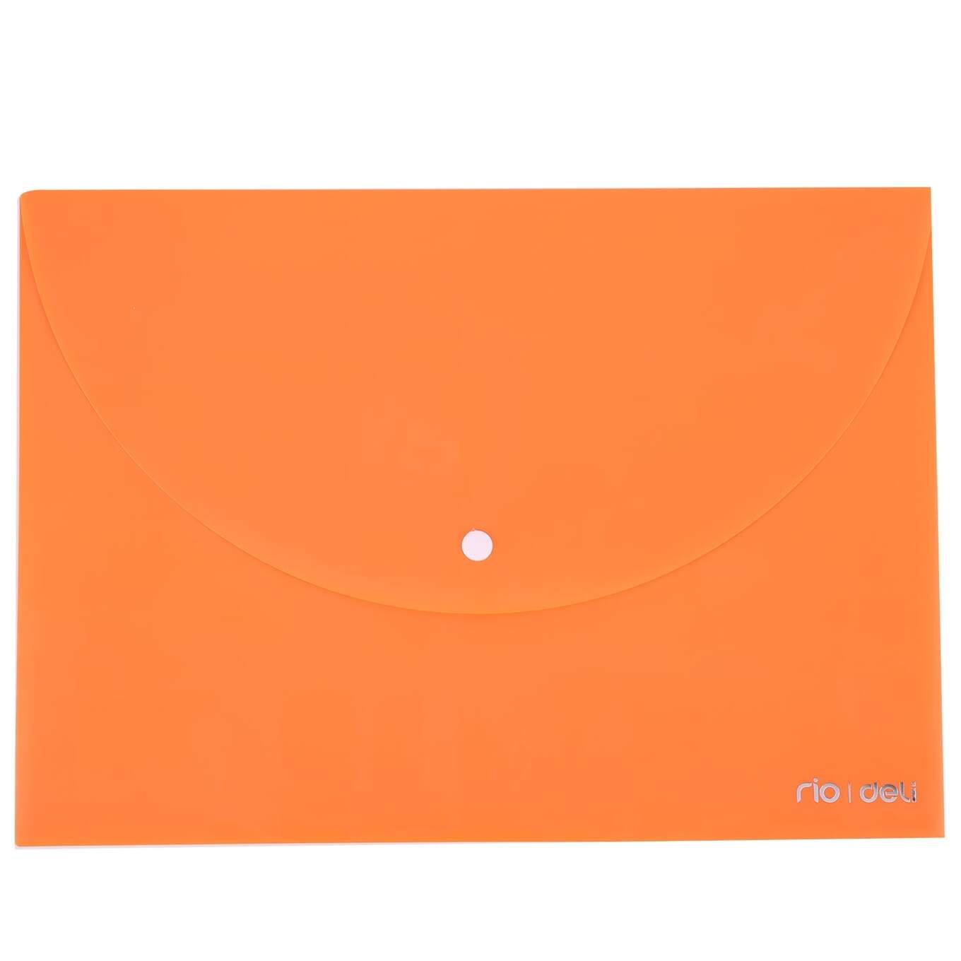 Teczka kopertowa na zatrzask A4 DELI seria RIO pomarańczowa E38131_ORANGE WPC